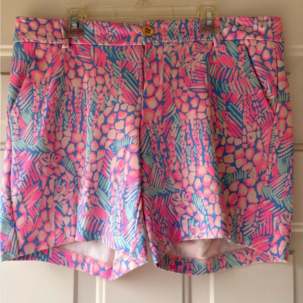 Lilly Pulitzer Vibrant Pink and Blue Women's Shorts